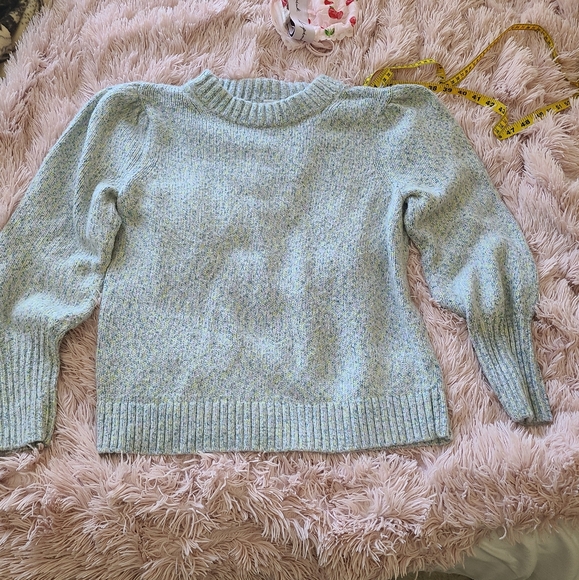 M Gap Puff Sleeved crew Neck Knit Sweater - Picture 4 of 10